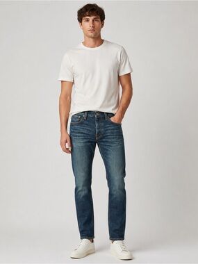 Straight Leg Jeans Nudie Jeans Co. Average Joe W32 Dark Wash Organic Denim